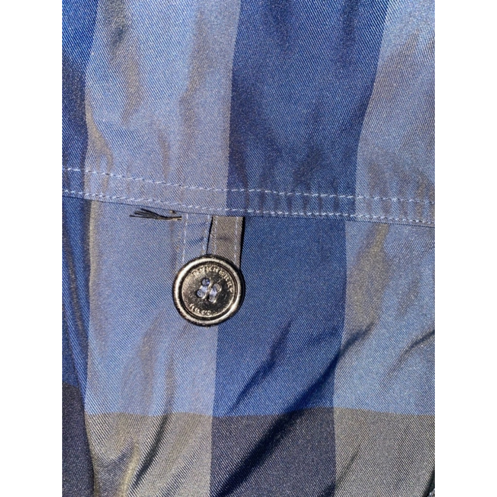 Women's Burberry Brit Plaid Jacket Size 10 Blue Gray - Picture 4 of 15